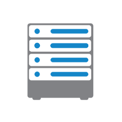 Graphic depicting an internet server system